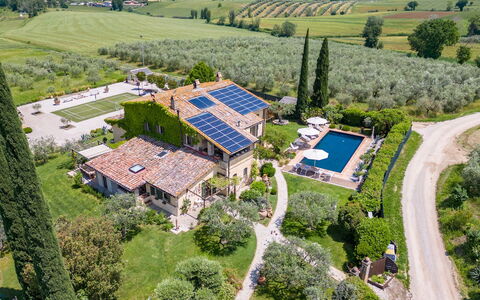 Casale Santa Lucia 8+2: Estate, Zuhause, Schwimmbad, Garten, Resort, Hütte, Landscaping, Vogelperspektive, Eco Hotel, Hazienda