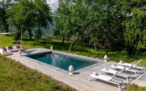 Anticiana 8: Schwimmbad, Gartenmöbel, Garten, Landscaping, Sonnenliege, Hinterhof, Stuhl, Estate, Water Feature, Design