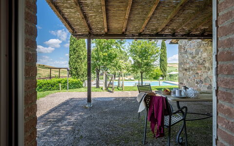 Le Colombelline 12: Grundstueck, Garten, Schatten, Backstein, Landscaping, Garten, Hinterhof, Bauernhaus, Gartenmöbel, Outdoor Struktur
