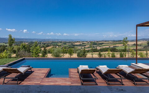 Casale the Place 6+2: Blau, Schwimmbad, Gartenmöbel, Sonnenliege, Landscaping, Hartholz, Eco Hotel, Resort, Deck, Villa