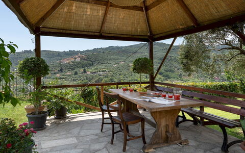 Villa Vittorio 6+2: Möbel, Gartenmöbel, Tabelle, Tisch Im Freien, Stuhl, Schatten, Garten, Outdoor Struktur, Blumentopf, Eco Hotel