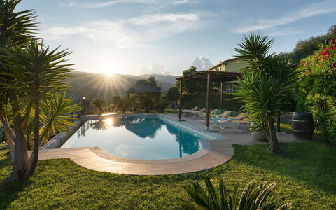Villa Vittorio 6+2: Schwimmbad, Resort, Eco Hotel, Gartenmöbel, Thermae, Freizeit, Landscaping, Sonnenliege, Hazienda, Schatten