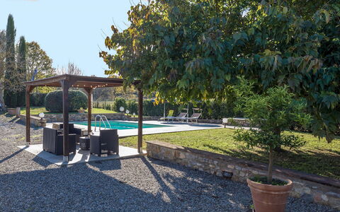La Vigna 4: Schatten, Garten, Landscaping, Gartenmöbel, Hinterhof, Outdoor Struktur, Garten, Flagstone, Rasen, Hof