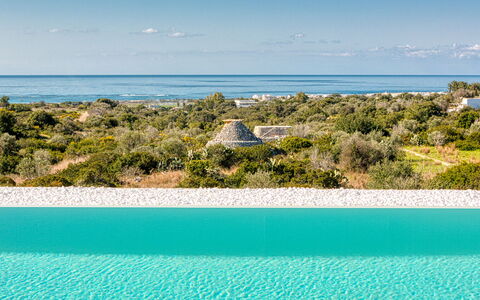 Villa Porta Azzurra 6+2: Blau, Wasser, Schwimmbad, Meer, Ozean, Strand, Tropen, Resort, Karibik