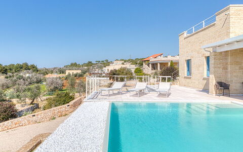Villa Porta Azzurra 6+2: Blau, Schwimmbad, Estate, Villa, Resort