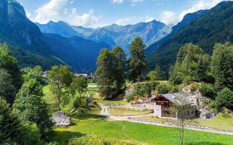 Chalet Walser 4+2: Bergforms, Berg, Baum, Gebirge, Hügel, Natürliche Landschaft, Hochland, Senke, Landschaft, Bergstation