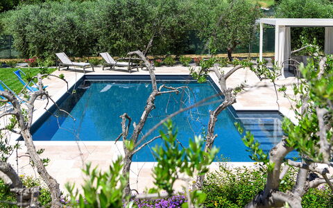 Villino le Moie 4+2: Schwimmbad, Garten, Schatten, Resort, Freizeit, Water Feature, Landscaping, Gartenmöbel, Hinterhof, Eco Hotel