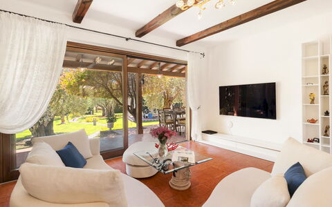 Villa Castiglione 9: Möbel, Interior Design, Flooring, Couch, Fussboden, Wand, Holz, Wohnzimmer, Zuhause, Decke