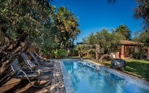 Villa Antura 4: Schwimmbad, Blau, Baum, Resort, Eco Hotel, Gartenmöbel, Schatten, Estate, Sonnenliege, Hazienda