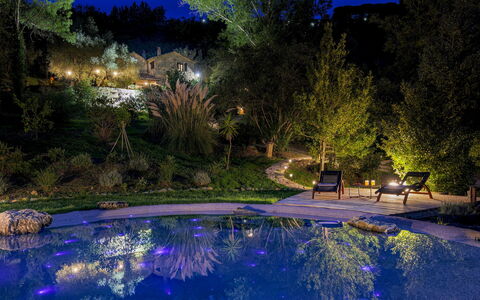 La Leopoldina 6: Blau, Wasser, Schwimmbad, Natur, Nacht, Landschaft, Resort, Garten, Landschaft Beleuchtung, Water Feature