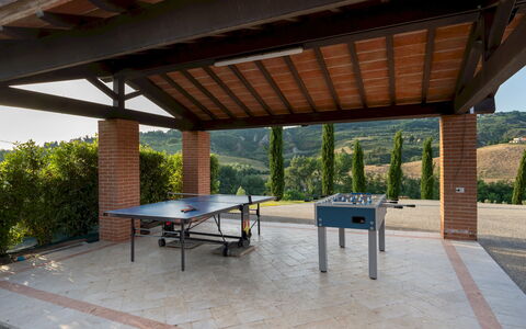 Podere Terranuova 10+2: Möbel, Tabelle, Dach, Schatten, Stuhl, Gartenmöbel, Veranda, Tisch Im Freien, Strahl, Outdoor Struktur