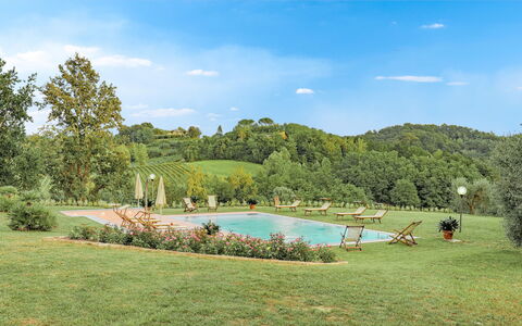 Il Cerreto 11: Baum, Vegetation, Natürliche Landschaft, Landschaft, Strauch, Grundstueck, Schwimmbad, Garten, Plantage, Eco Hotel