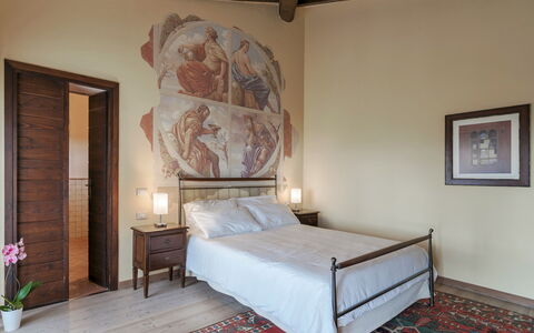 Tenuta Navelli 12+2: Wand, Möbel, Interior Design, Schlafzimmer, Holz, Flooring, Bett, Fussboden, Bettdecke, Decke