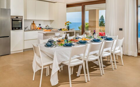Villa Mulberry 10: Möbel, Tabelle, Interior Design, Stuhl, Küche & Esszimmer Tisch, Geschirr, Esszimmer, Restaurant, Zimmer, Tischdecke