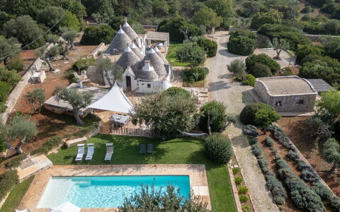Trullo Luna 6+1: Garten, Estate, Landscaping, Villa, Kuppel, Bauernhaus