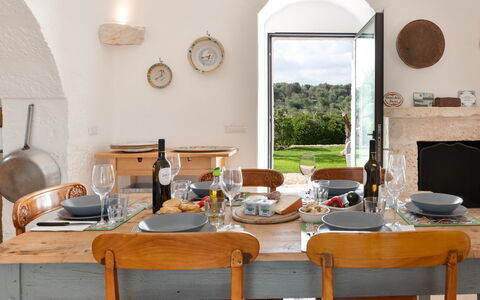 Trullo Luna 6+1: Möbel, Geschirr, Tabelle, Küche & Esszimmer Tisch, Stuhl, Esszimmer, Servierware, Interior Design, Dishware