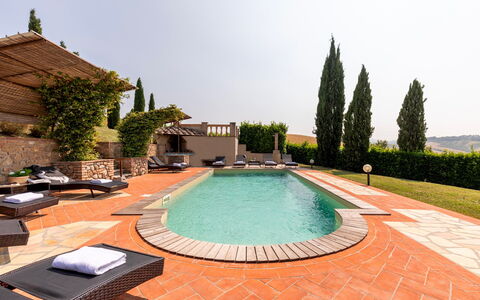 Casale Teatro 10: Schwimmbad, Estate, Hazienda, Landscaping, Resort, Hof, Eco Hotel, Villa, Design, Flagstone