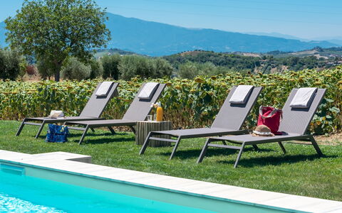 La Buona Maniera 10: Gartenmöbel, Sonnenliege, Garten, Rasen, Schatten, Schwimmbad, Resort, Garten, Landscaping, Läge