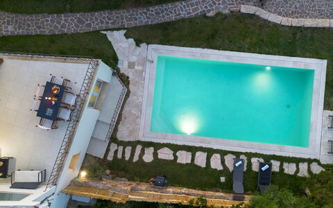 Villa la Maddalena 6+2: Schwimmbad, Resort, Freizeit, Thermae, Gartenmöbel, Eco Hotel, Water Feature, Hotel, Sonnenliege, Ferienort