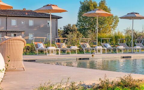 Villa Iole 14: Gartenmöbel, Schwimmbad, Estate, Resort, Stuhl, Regenschirm, Sonnenliege, Landscaping, Garten, Villa