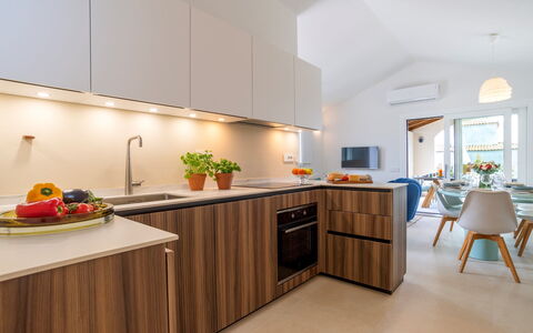 Casa Moros 6: Küche, Interior Design, Countertop, Küchengerät, Flooring, Major Appliance, Holz, Möbel, Cabinetry, Decke