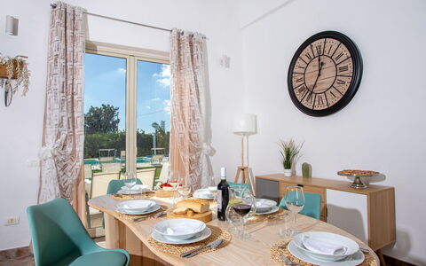 Profumo di Zagara 6+2: Möbel, Interior Design, Stuhl, Tabelle, Flooring, Küche & Esszimmer Tisch, Zuhause, Fussboden, Zimmer, Esszimmer