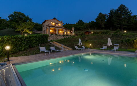 Poggio delle Lumie 6: Schwimmbad, Estate, Hütte, Eco Hotel, Hazienda, Resort, Villa, Bauernhaus, Landscaping, Ferienort