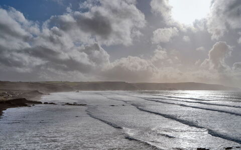 Gwelmor: Himmel, Blau, Wasser, Wolke, Horizont, Meer, Küste, Küsten Und Ozeanische Forms, \Fels