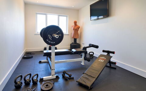 Thorndale: Trainingsgeräte, Fitnessstudio, Zimmer, Flooring, Trainingsgerät, Möbel, Fussboden, Bank, Bilderrahmen