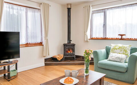 Bryncoch Lodge: Möbel, Flooring, Interior Design, Holz, Fussboden, Feuerstelle, Zimmer, Beleuchtung, Wohnzimmer, Holzboden