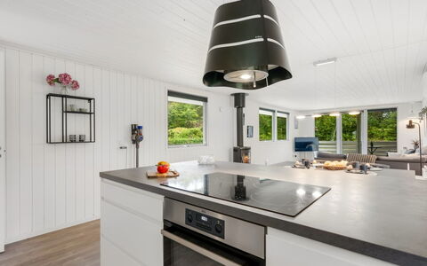 Hubert - 450M to the Fjord: Küche, Countertop, Küchengerät, Interior Design, Holz, Decke, Flooring, Light Fixture, Major Appliance, Möbel