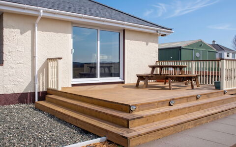 Skeabost Bungalow: Holz, Küste, Meer, Deck, Ufer, Planke, Hartholz, Ozean, Walkway