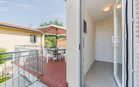 Terrazza Giardino: Zuhause, Fahrrad, Wohnung, Balkon, Fahrrad-Rad