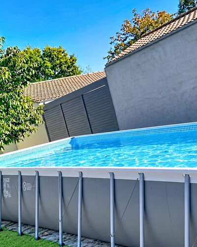 La Lilla, à 15 Min de Pornic: Schwimmbad, Verbundwerkstoff, Freizeit, Zaun, Schatten, Kunststoff, Home Fechten, Stahl, Aluminium, Hinterhof