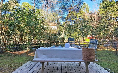 Pignots: Möbel, Holz, Tabelle, Gartenmöbel, Tisch Im Freien, Garten, Picknicktisch, Stuhl, Schatten, Küche & Esszimmer Tisch