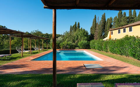 Villa Poggio Bellavista 8: Schwimmbad, Schatten, Hazienda, Garten, Eco Hotel, Estate, Bauernhaus, Landscaping, Hinterhof, Resort