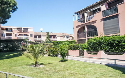 Canet-Plage 200: Wohngebiet, Wohnung, Estate, Hazienda, Eigentumswohnung, Schatten, Garten, Balkon, Hof, Villa