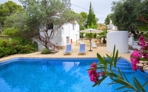 La Cigarra: Wasser, Pflanze, Gebäude, Eigentum, Himmel, Blume, Baum, Azurblau, Schwimmbad, Gewässer