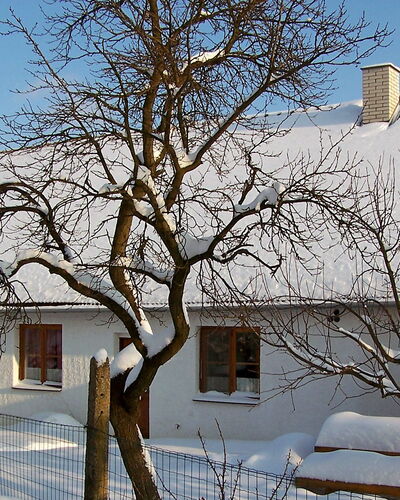Chrastov: Schnee, Himmel, Gebäude, Daytime, Eigentum, Fenster, Weiss, Welt, Zweig, Ast
