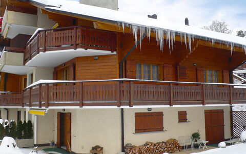 Villars 787: Schnee, Eigentum, Himmel, Fenster, Gebäude, Holz, Pflanze, Urban Design, Steigung, Fassade