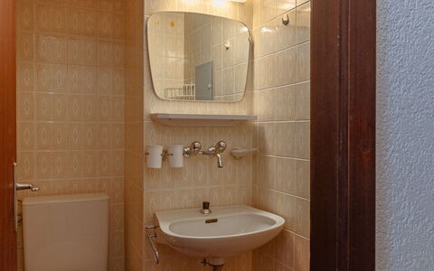 Nendaz 730: Braun, Spiegel, Zapfhahn, Bad Sink, Armatur, Sinken, Eigentum, Badezimmer, Lila, Holz