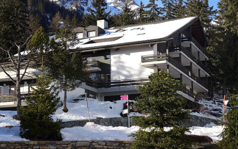Crans-Montana 120: Schnee, Eigentum, Winter, Haus, Berg, Baum, Dach, Zuhause, Die Architektur, Bergstation