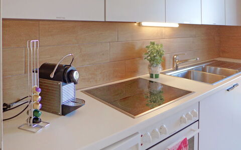 Crans-Montana 560: Spüle, Countertop, Cabinetry, Sinken, Zapfhahn, Küche, Armatur, Pflanze, Herd, Küchengerät