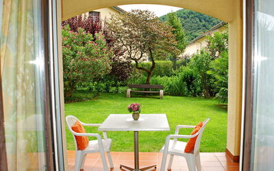 Unterkunft:&nbsp;Residenza Parcolago Apt 018 mit Garten 100.29