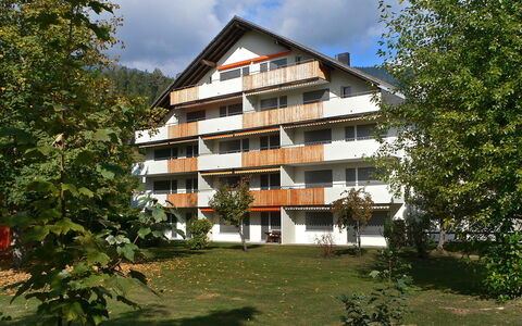 Laax 105: Gebäude, Pflanze, Wolke, Himmel, Fenster, Baum, Grundstueck, Haus, Urban Design, Nachbarschaft