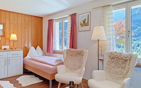 Grindelwald 255: Möbel, Interior Design, Zimmer, Beleuchtung, Vorhang, Zuhause, Fussboden, Decke, Tabelle, Fensterbehandlung