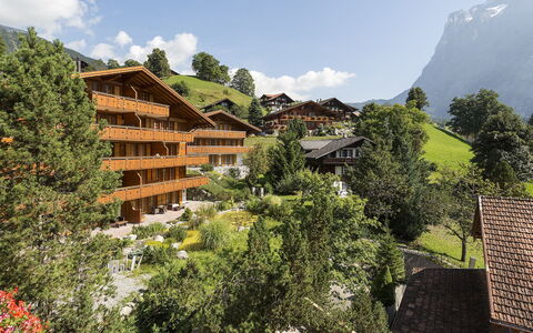 Grindelwald 260: Wolke, Himmel, Gebäude, Berg, Natürliche Landschaft, Pflanze, Baum, Urban Design, Holz, Bergforms
