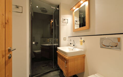 Zermatt 470: Badezimmer, Zimmer, Eigentum, Badezimmerschrank, Armatur, Sinken, Interior Design, Bad Zubehör, Möbel, Beleuchtung