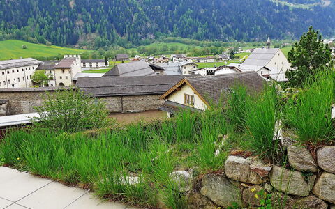 Ferienhaus Döss: Bergdorf, Dorf, Natürliche Landschaft, Bergstation, Ländliches Gebiet, Dach, Berg, Landschaft, Graspflanze, Gras