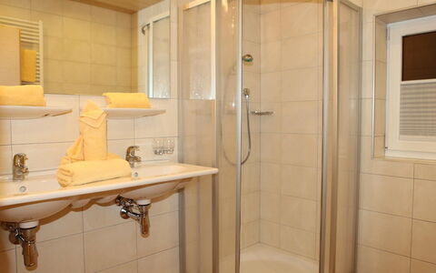 Pettneu am Arlberg 280: Badezimmer, Eigentum, Zimmer, Fliese, Duschtür, Armatur, Tür, Die Architektur, Dusche, Grundeigentum